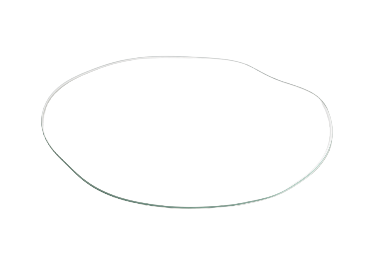 Clear glass artist's mixing palette
